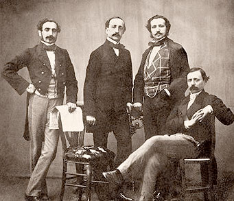 Miembros de la revista "La Iberia" 1854