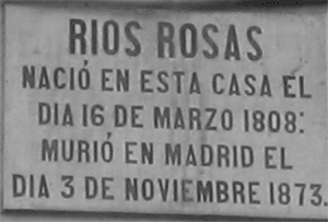Lápida Antonio Ríos Rosas