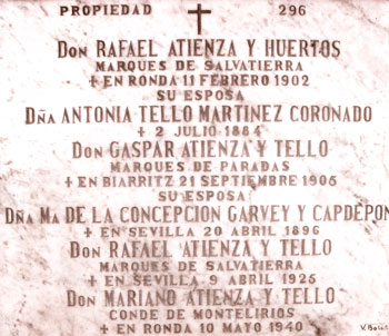 Lápida del cementerio de San Lorenzo 